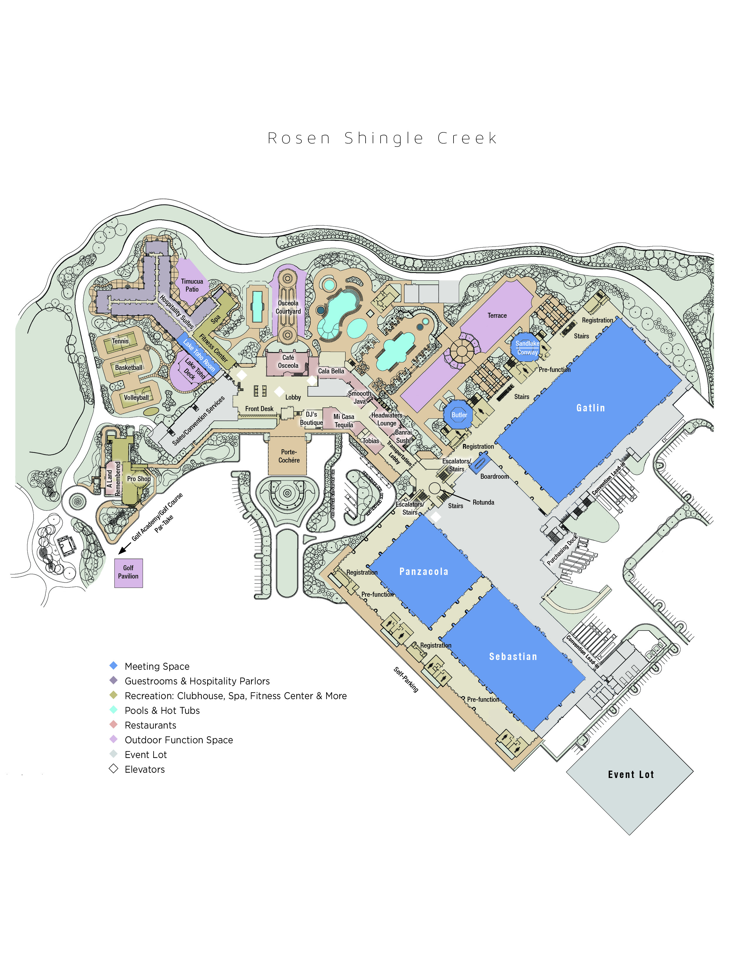 Hotel Map Rosen Shingle Creek