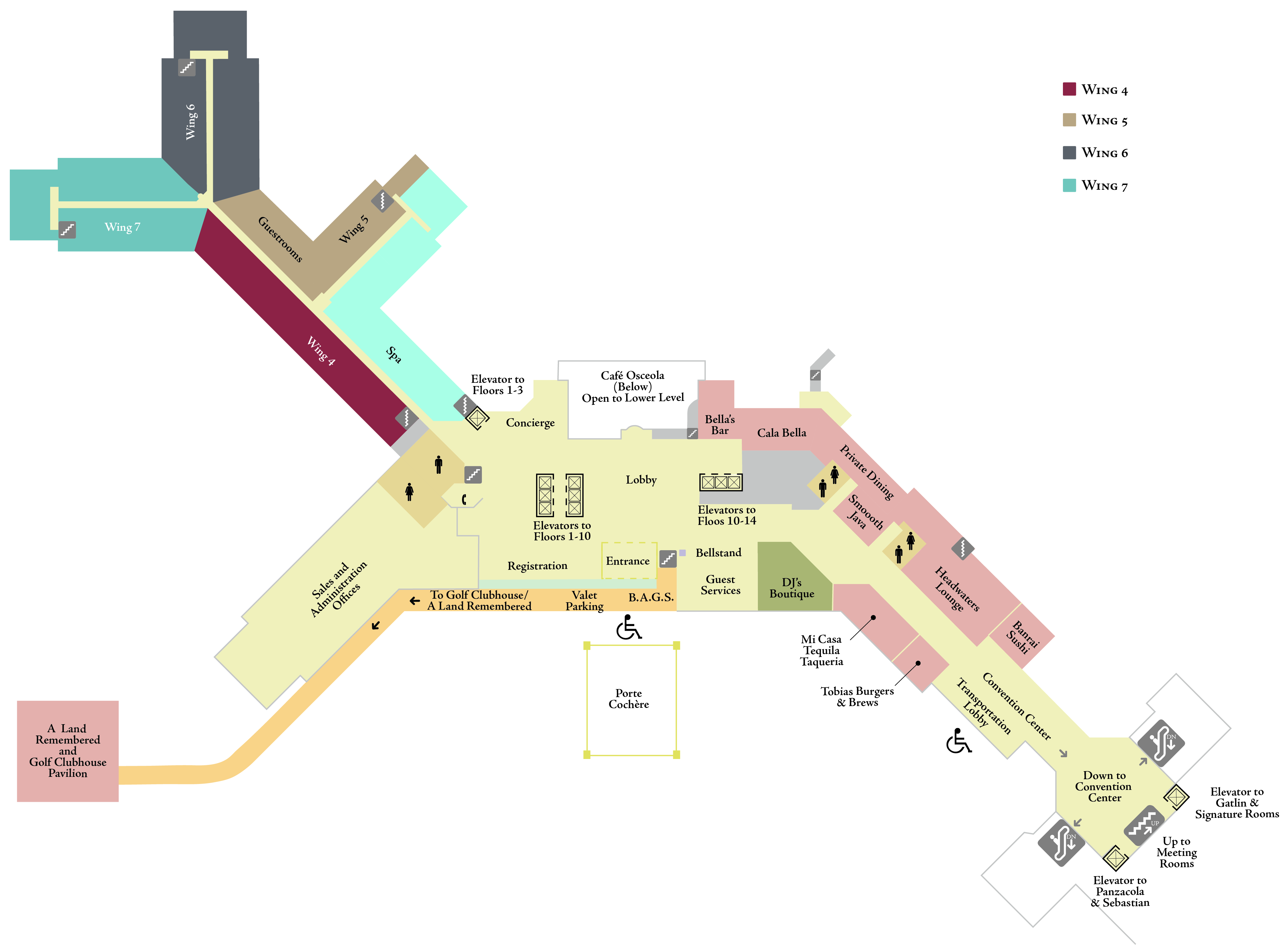 Hotel Map Rosen Shingle Creek