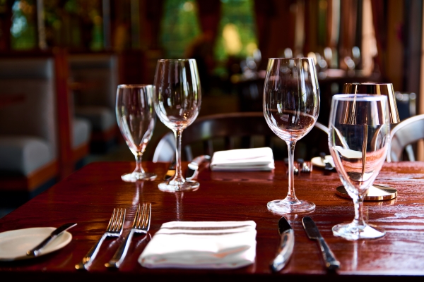 A table set for two at A Land Remembered at Rosen Shingle Creek resort.