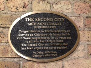 Historic Placard for Second City, who will come to Orlando's Dr. Phillips Center in February 2023