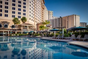 One of four outdoor swimming pools at Rosen Shingle Creek