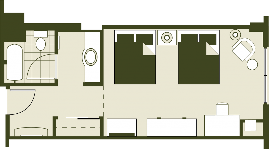 Double Queen Floor Plan